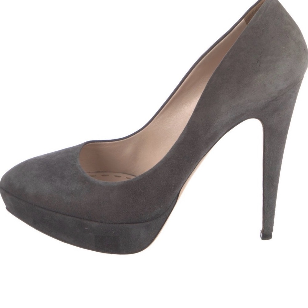 Miu Miu Charcoal Suede Heels